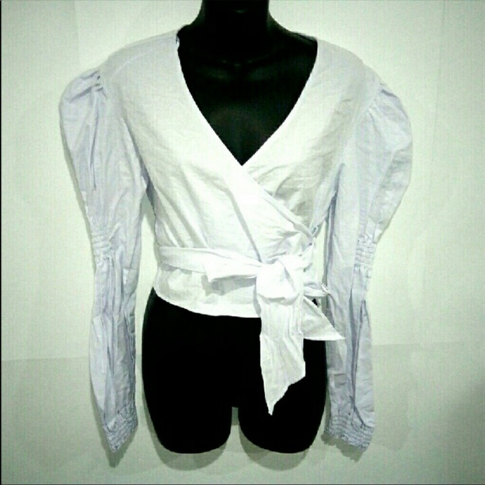 zara xs puff sleeve top